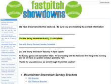 Tablet Screenshot of fastpitchshowdowns.com
